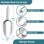 Stainless Steel 12oz Commercial Food Scoop | Dishwasher Safe | Kitchen Portioning