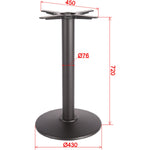 Black Cast Iron Table base Round Ø430mm Standard height - A001A