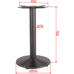 Black Cast Iron Table Base Round Ø550x720mm - A006B