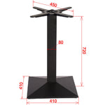 Black Cast Iron Table base Square 410mm Standard height - A038A