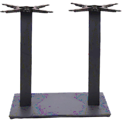 Black Cast Iron Twin Column Table Base Square 700x400x720mm - A043A