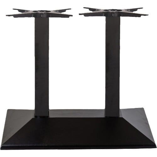 Black Cast Iron Twin Column Table Base Square 750x400x720mm - A044A