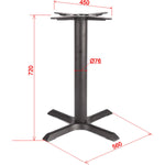 Black Cast Iron Table base 560mm Standard height - A053A