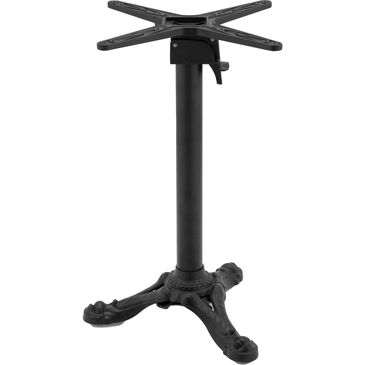 Black Cast Iron Table Base Tri-Leg 500x720mm - A081