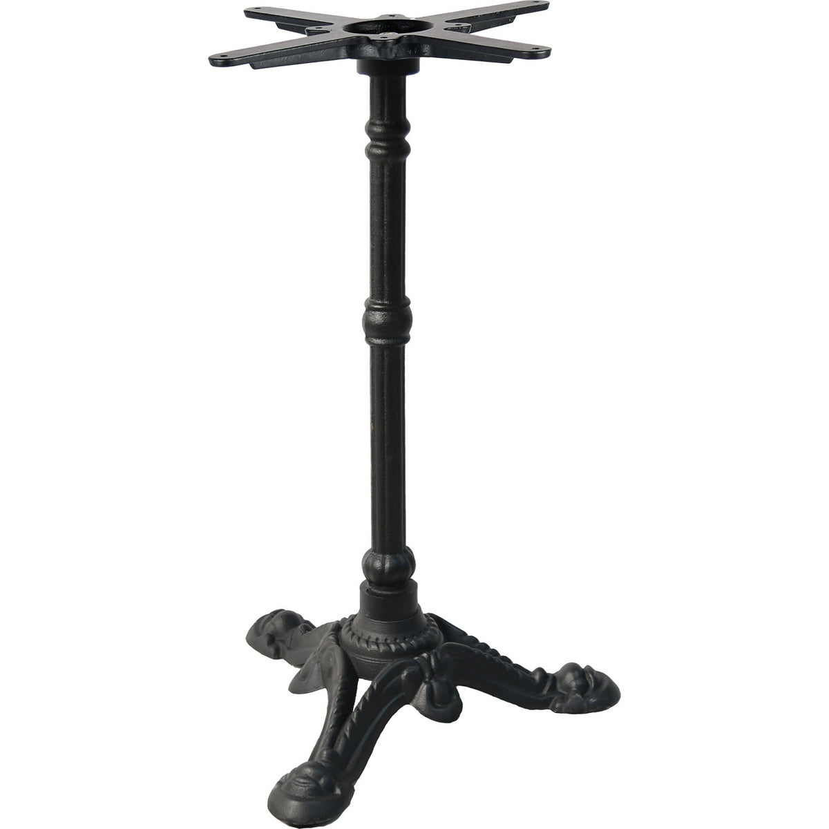 Black Cast Iron Table Base Tri-Leg 470x720mm - A082