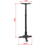 Black Cast Iron Table Base Tri-Leg 470x1080mm - A091