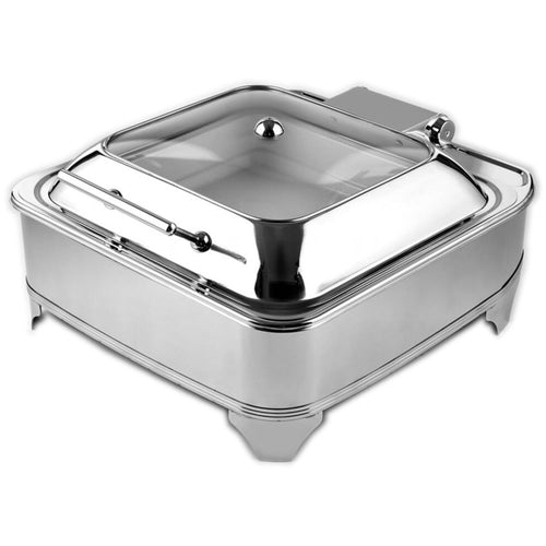 Chafing Dish Electric heating GN2/3 Glass lid Stainless steel 5.5 litres - AD3202