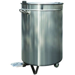 Professional Waste bin Stainless steel Wheels Pedal 60 litres - AD5903