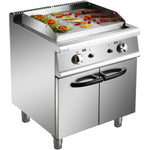 Professional Gas Griddle with Cabinet Base 9.2kW Smooth/Ribbed 700mm Depth - ADX706