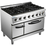 Professional Gas range 6 burners 45kW Electric Oven 5.8kW 700mm Depth - ADX776A