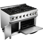 Professional Gas range 6 burners 45kW Electric Oven 5.8kW 700mm Depth - ADX776A