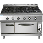 Professional Gas range 6 burners 36kW Gas oven 5.8kW 900mm Depth - ADX996Z