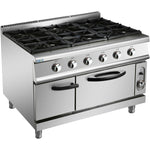 Professional Gas range 6 burners 36kW Gas oven 5.8kW 900mm Depth - ADX996Z