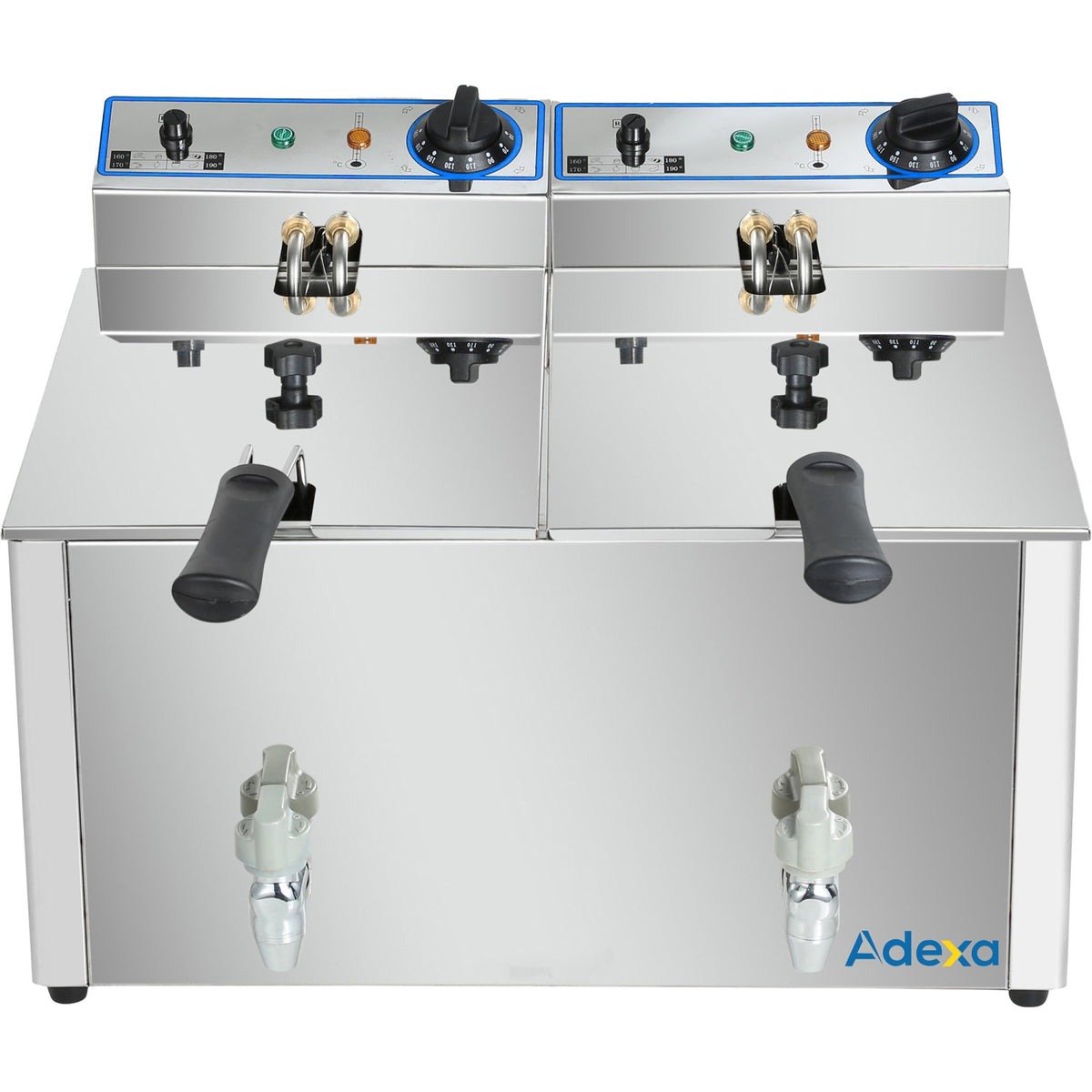 Commercial Electric Deep Fryer Countertop Double Tank 2x10 Litres 530x490x360mm - AFR008