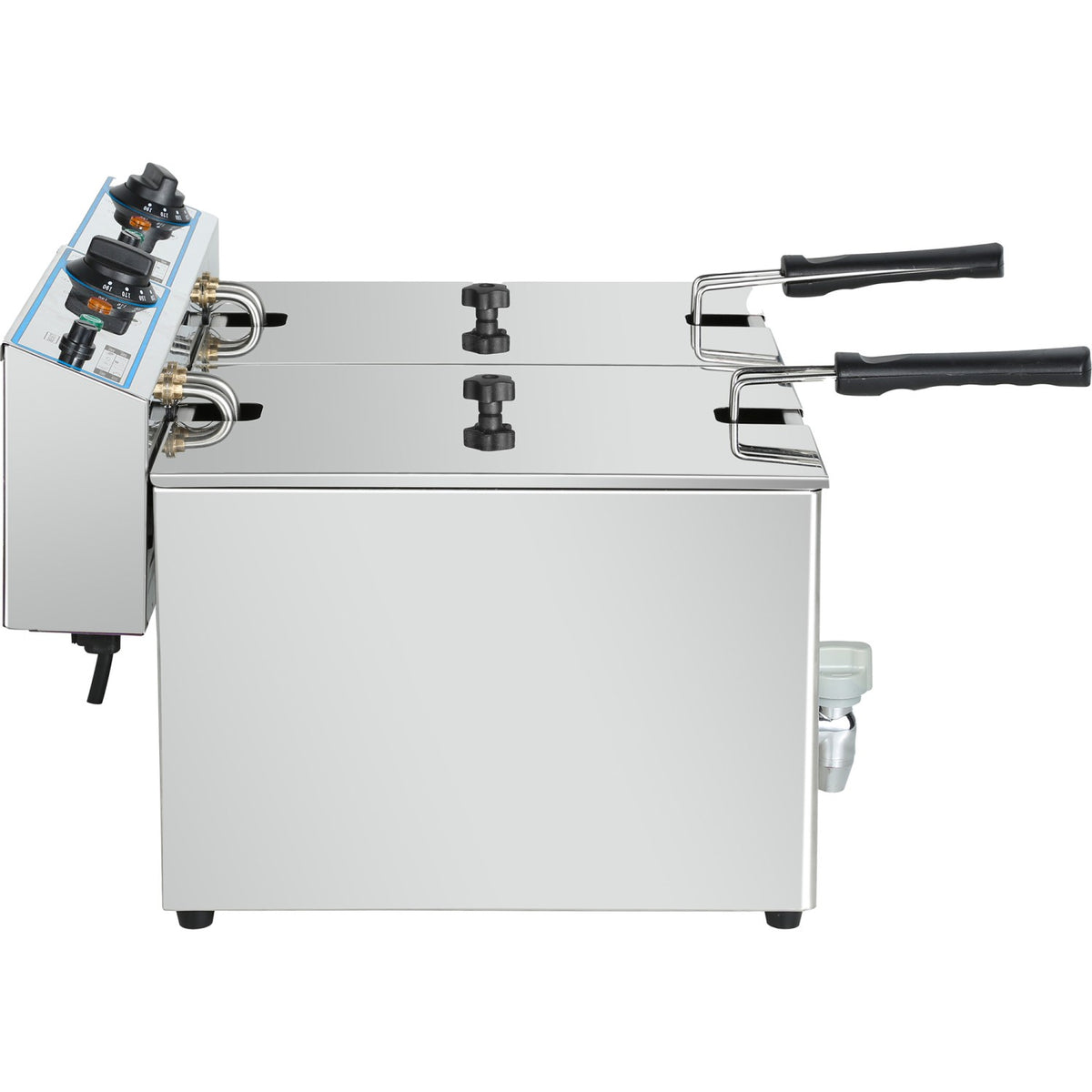 Commercial Electric Deep Fryer Countertop Double Tank 2x10 Litres 530x490x360mm - AFR008