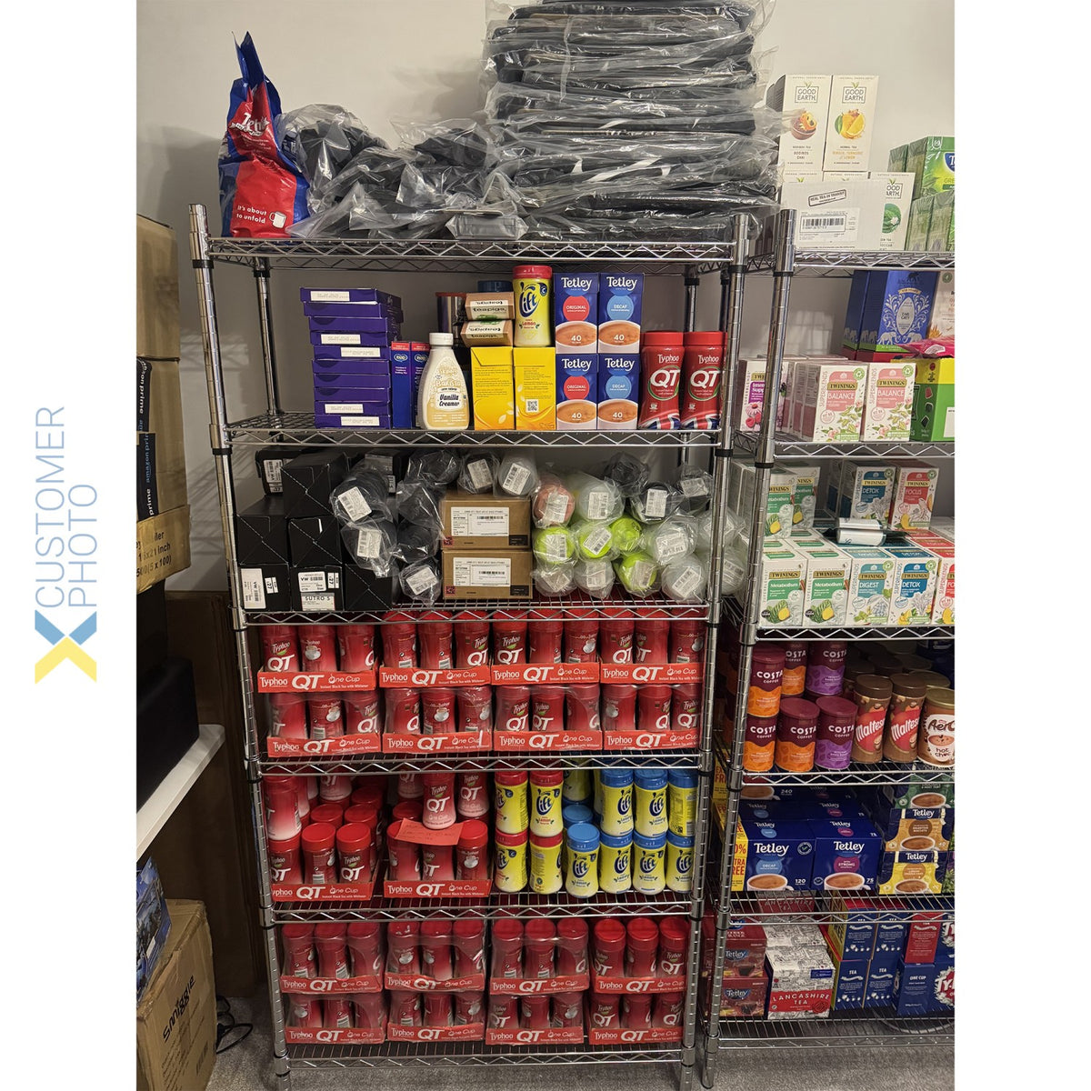 Commercial Shelving Unit 6 Tier 1500kg Width 900mm Depth 350mm Chrome Wire - AMJ604