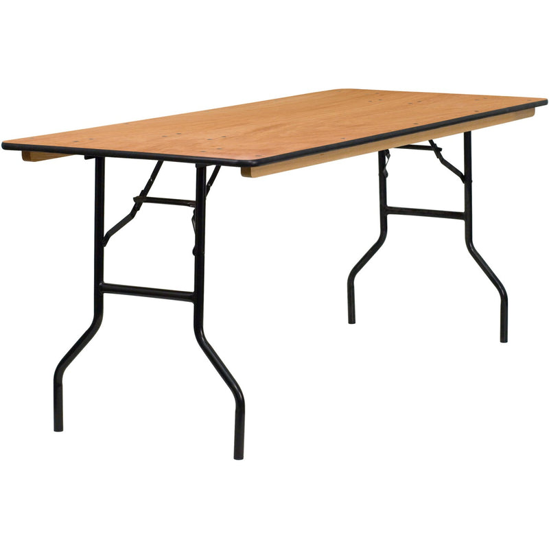 Folding Banquet Catering Table 6ft Plywood 1830x460x760mm - AOX218