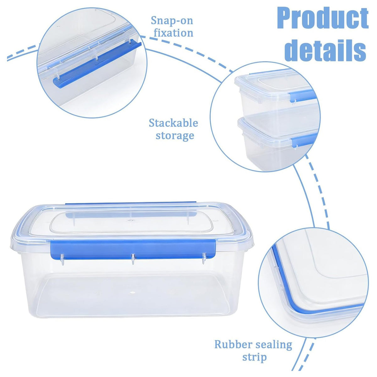Air Tight Food Storage Container 3 Litre Translucent - ATS3L