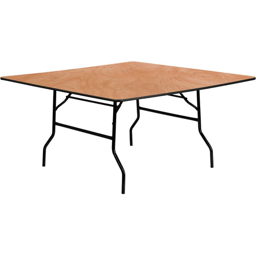Square Folding Banquet Catering Table Plywood 1525x1525x760mm - AOX516