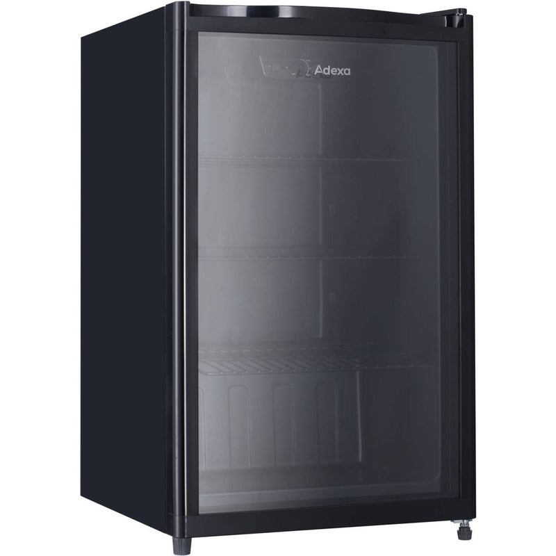 Adexa AX108BVC 108L Beer Bottle Cooler Glass Door Black — front view