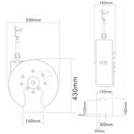 10m Stainless Steel Hose Reel Swing Bracket Automatic Rewind Silver and Blue - B71050110M