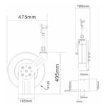 20M Epoxy-Coated Steel Hose Reel Swing Bracket Automatic Rewind Black - B71100120M