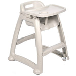 Sturdy Baby High Chair with Tray & Castors Stackable - B9901