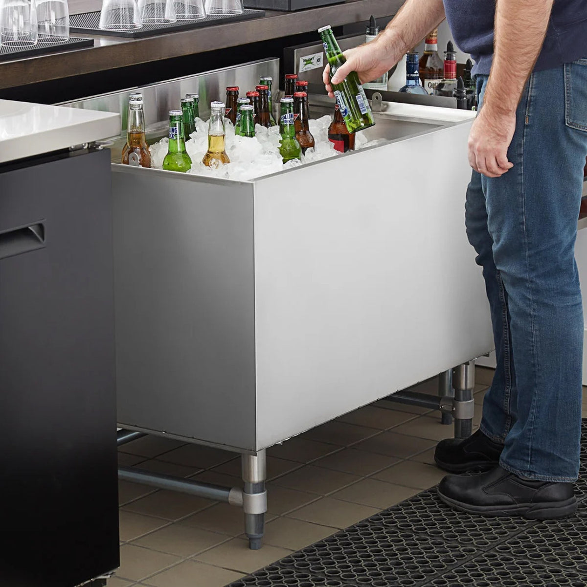 Commercial Beer Box Backsplash Stainless steel 910x610x760mm - BB243618
