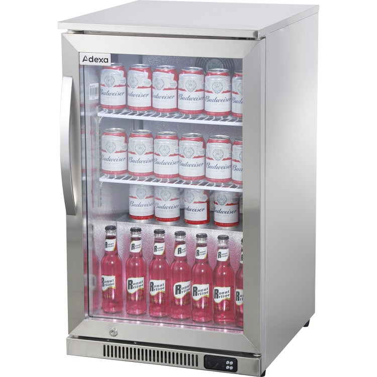 Professional 110L Stainless Steel Single Glass Door Back Bar Cooler | BBC1HS