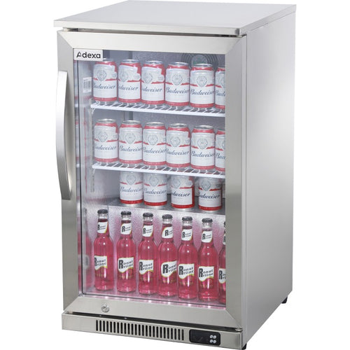 Professional 110L Stainless Steel Single Glass Door Back Bar Cooler | BBC1HS