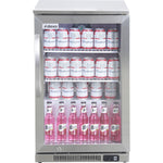 Professional 110L Stainless Steel Single Glass Door Back Bar Cooler | BBC1HS