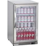 Professional 110L Stainless Steel Single Glass Door Back Bar Cooler | BBC1HS