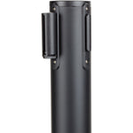 Black Barrier Post with Black Retractable Belt 2m - BBP01A