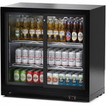 Professional 220L 2 Sliding Glass Door Back Bar Cooler – Black | BC02PS