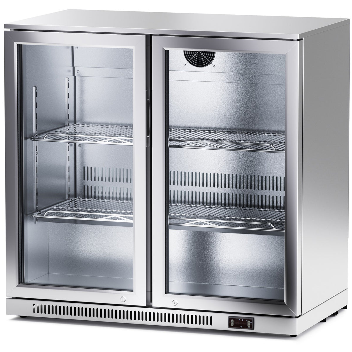Back bar cooler 2 hinged doors 220 litres Stainless steel - SSBC02PP