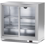 Back bar cooler 2 sliding doors 220 litres Stainless steel - SSBC02PS