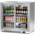 Back bar cooler 2 sliding doors 220 litres Stainless steel - SSBC02PS