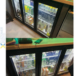 Back bar cooler 3 hinged doors 312 litres Black - BC03PP