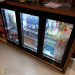 Back bar cooler 3 hinged doors 312 litres Black - BC03PP