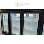 Back bar cooler 3 hinged doors 312 litres Black - BC03PP