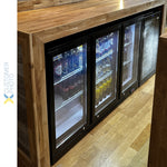 Back bar cooler 3 hinged doors 312 litres Black - BC03PP