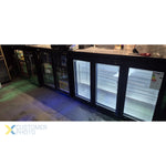 Back bar cooler 3 hinged doors 300 litres Black, height 850mm - BC03PP85