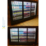 Back bar cooler 3 sliding doors 300 litres Black - BC03PS