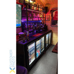 Back bar cooler 3 sliding doors 300 litres Black - BC03PS