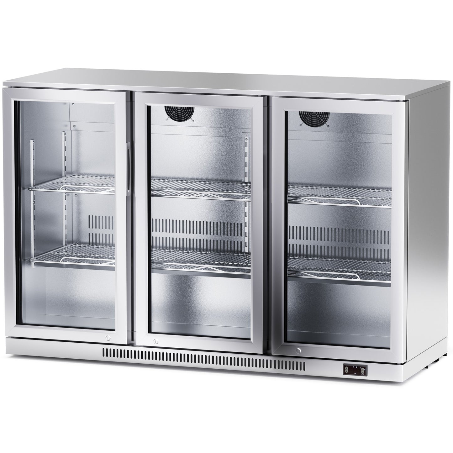Professional 312L 3 Hinged Glass Door Back Bar Cooler – Stainless Steel | SSBC03PP