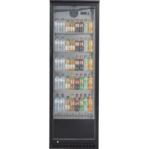 Upright Back bar cooler 1 hinged door 300 litres Black - BC300G