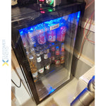 Beer Fridge, Bottle cooler Glass door 98 litres Black - BC98