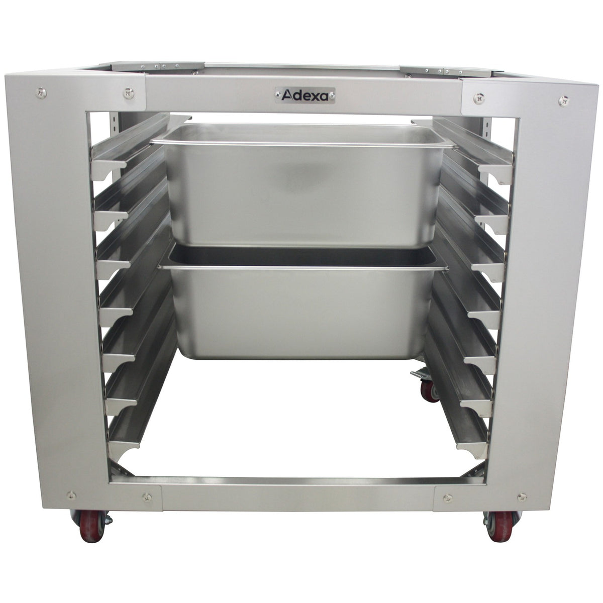 Combi/Convection Oven Base with GN Pan Rack Stainless Steel 7 Layers Mobile with Wheels Fits GN 1/1 Pans - BCF95N