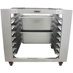 Combi/Convection Oven Base with GN Pan Rack Stainless Steel 7 Layers Mobile with Wheels Fits GN 1/1 Pans - BCF95N
