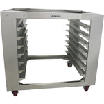 Combi/Convection Oven Base with GN Pan Rack Stainless Steel 7 Layers Mobile with Wheels Fits GN 1/1 Pans - BCF95N